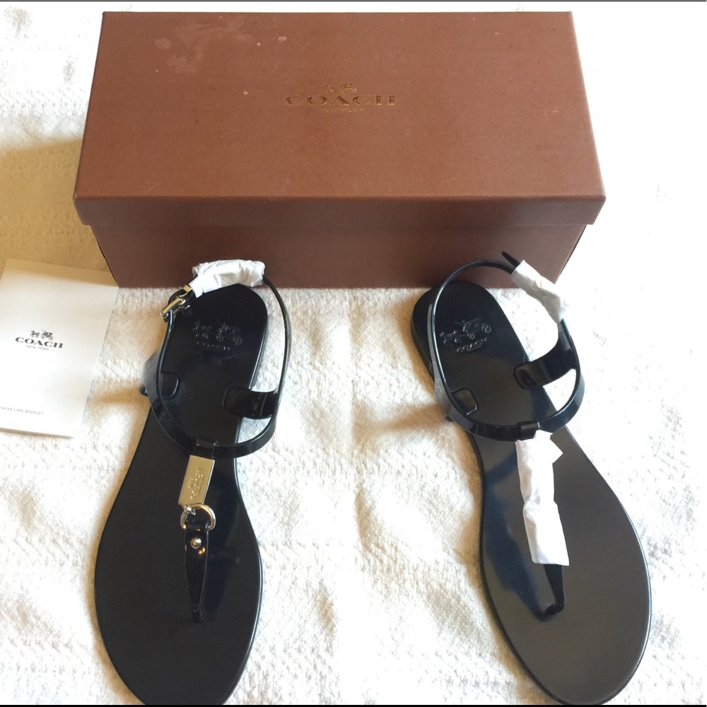Coach t-strap sandals.